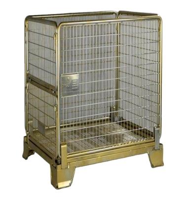 China Collapsible Steel or Stainless Steel Wire Mesh Container Cage for sale