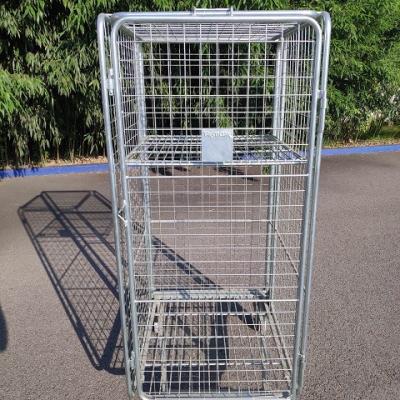 China Roll Pallet Security Industrial 4 Sided Cage Container Trolley for sale