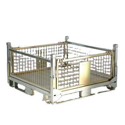 China Collapsible Mesh Wire Mesh Crate Stillage Metal Box for sale