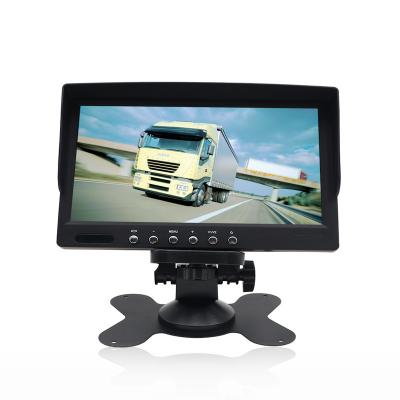 China Start working automaticly by reversing backup reverse 800*648 CVBS display 2 channel 7 inch vehicle lcd reversing rear view monitor 4pin connector for cavan bus truck for sale