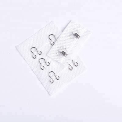 China Three rows of two hook special cryptotype polyester hook and eye closure transparent bra supplement for accessories for sale