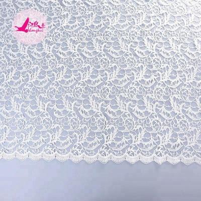 China China Sustainable Manufacturer Embroidered Net Chantilly Lace Fabric Polyester Stretch Lace Trim for sale