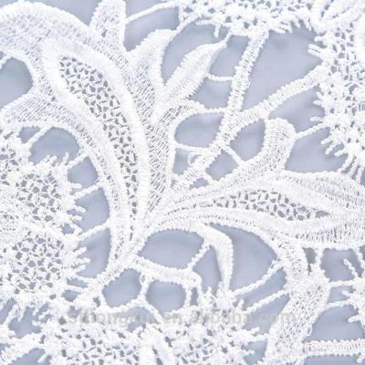 China Water Soluble Polyester Guipure Lace Trim Net Net Applique Fabrics Textiles for sale