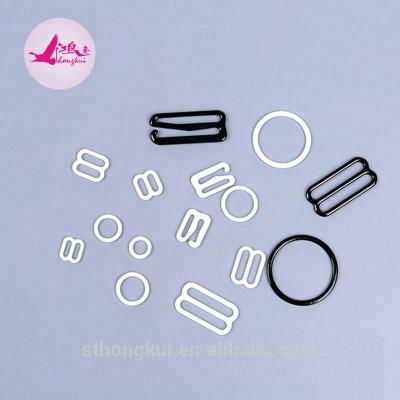 China Hot selling coated underwear nylon slider/buckle/clasp/hook/plastic ring/bra/ for sale