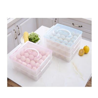 China Viable Newcomers 30 32 40 48 Grid Stackable Refrigerator Plastic Egg Storage Box Egg Storage Containers for sale