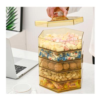 China Stackable Fruit Dish Freshness Storage Snack Decoration Plastic Candy Storage Tray for sale