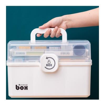 China Sustainable Home Modern Multi Layer Portable Plastic Medicine Storage Box First Aid for sale