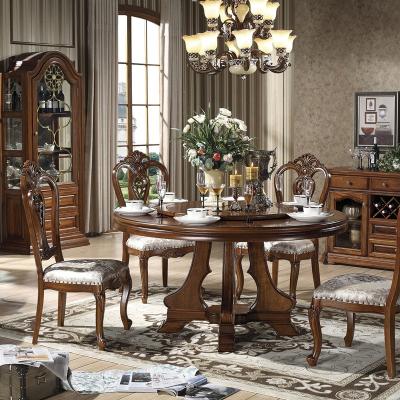 China High Grade Comfortable European Modern Antique Style Dining Table Wood Dining Table Furniture for sale