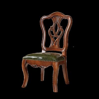 China Comfortable Modern Dining Chairs Brown European Fabric Nut Style Leather Wooden Chairs For Dining Room for sale