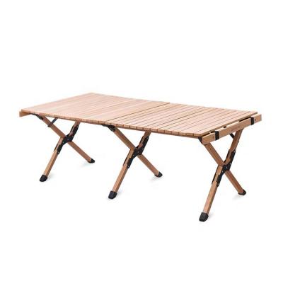 China Factory Direct Sales Adjustable Heights Picnic Tables Easy-Carry Wooden Plank Dining Outdoor Extendable Table for sale