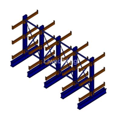 China Corrosion Protection Store Materials Pipe Storage Industrial Double Sided Cantilever Rack Easily for sale