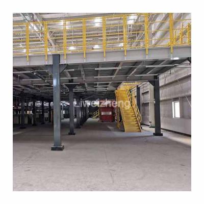 China Corrosion Protection The Multilayer Mezzanine Platform Racks Material Transport System In Distribution Centers for sale