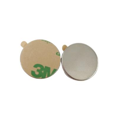 China Industrial Magnet Rare Earth Nickel N52 Neodymium Magnet Disc Neodymium Magnet With 3M Adhesive for sale