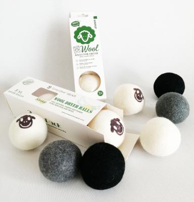 China Natural Handmade 100% Organic Wool Softener Cleaning Drier Balls (6 Packs) Natural & Unscented for sale