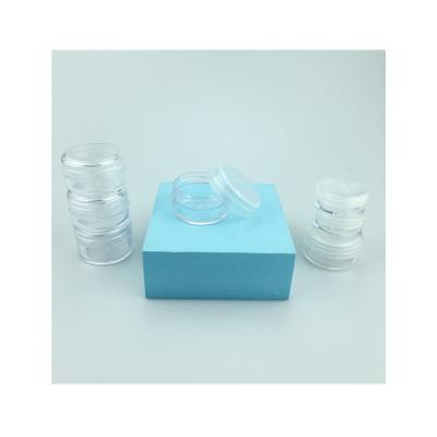 China Hot Selling Portable PS Jar Skin Care Cream Eye Cream Jar With Clear Screw Top for sale