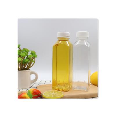 China food & Plastic Beverage Packaging PET Square Juice Beverage Smoothies Bottle Enzyme Bottle for sale