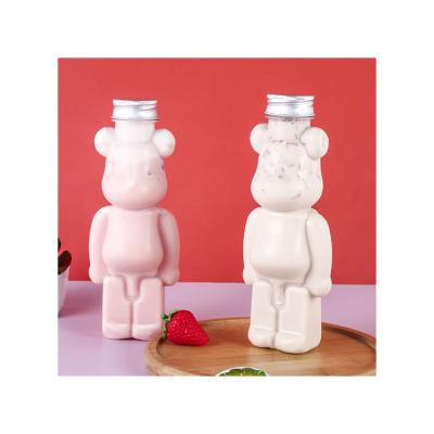 China Food Grade China Factory Bear-Shaped-Juice-Bottles Bear Shaped Plastic Bottle Drinking for sale