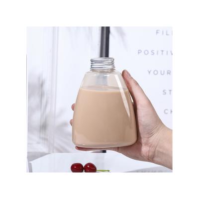 China High Quality Food Grade Triangle 500ml Milk Tea Bottle Juice Bottle for sale