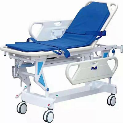 China Hydraulic Hospital Hospital Bed Stretcher Grades Transfer Stretcher Ambulance Patient Bed for sale