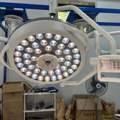 China Hospital Plastic Double Heads LED Operation Lighting Ceiling Lamp OT Operation Light Led Emergency Surgical Equipments for sale