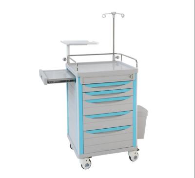 China ABS Plastic Medical Emergency Furniture Hospital Medical Trolley For Hospital Use Medicine Trolley Trolley for sale