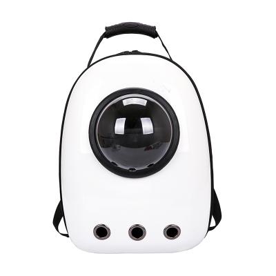 China Newest Cat Backpack Carrier Pet Carrier Viable White Travel Bag Transparent Double Puppy Backpack en venta