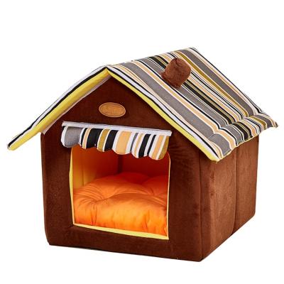 China OEM Wholesale Portable Travel Kennel Washable Luxury Foldable Luxury Indoor Pet House For Dogs And Cats for sale