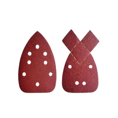 China metal/wood/furniture/polish filler etc. XWK 170*140*95mm durable abrasive 4 hles rabbit hook and loop garnet sandpaper for sale