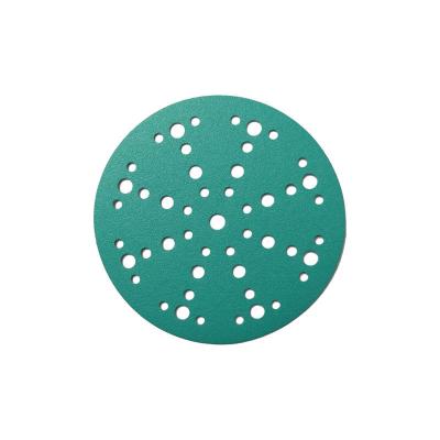 China Green Pet Film 6 Mm 49 Inch 150 Holes Plastic Flexible Polishing Wood/Putty/Hand Sanding Disc for polishing for sale