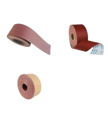 China Outstanding and fast cutting performance abrasive cloth filler sand roll 75mm*50m sanding cloth roll for grinding metal for sale