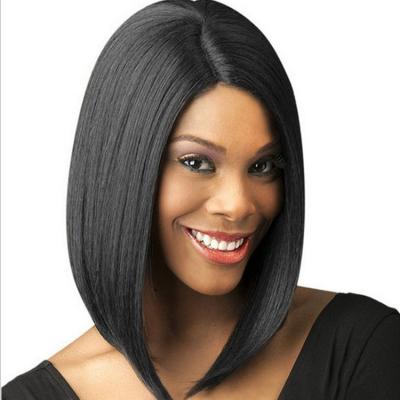 China 2021 Amazon Hot Selling Low Price Eco-Friendly And High Quality Wigs Bob Short Synthetic Wigs Black Straight for sale