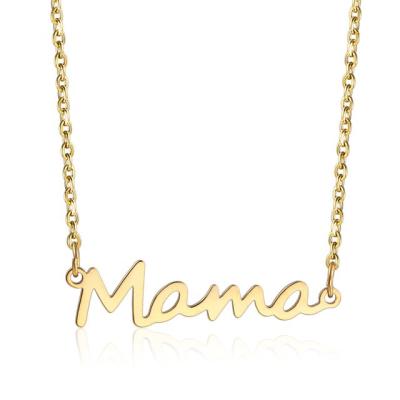 China Wholesale 2022 Hot Sale Mother Designs Stainless Steel Letter Chain Necklace Mom's Day Gifts For Necklace for sale