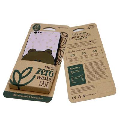 China Cardboard Phone Case Box OEM Customized Handmade Eco-Friendly Degradable Kraft Paper Packaging Box Phone Case Packing Box for sale