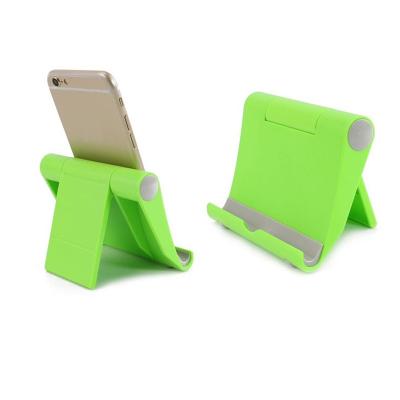 China High Quality Non-slip Silicone Desk Mount Plastic Folding Stand For Mobile Phone Tablet Green Color for sale