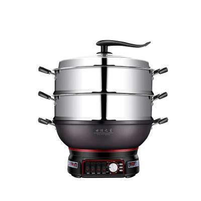 China New ccc smart non-stick RV smokeless electric pots multifunctional anti-scald all-in-one cookware electric skillet for sale