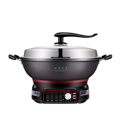 China High Quality Deep Dish Frying Pan Non Stick Electric Multifunction Intelligent Temperature Control Round Aluminum Electric Frying Pan for sale