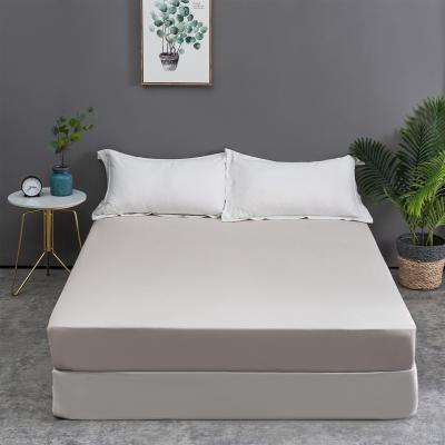 China Wholesale Cheap Elastic Plain MOHAP Fitted Sheet Bedspread Beige for sale