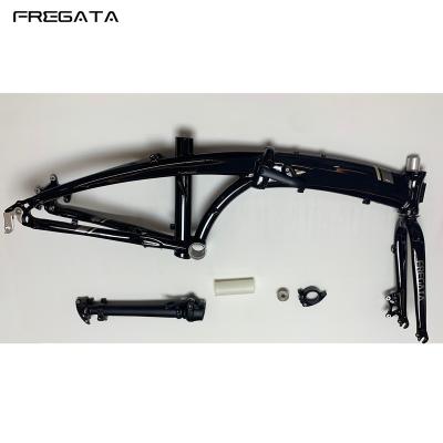 China FREGATA 406/451 TORNADO Folding Bicycle Frame 6061 Aluminum Alloy Bike Frame Light P-frame Disc Brake Wheel Set 20 Inch 100/135 406 or 451 for sale