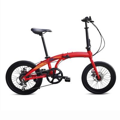 China Racing Java ZELO Folding Bike Aluminum Alloy 20 Inch Disc Brake 20 Inch Disc Brake Men's And Women's Bike Dual 7 Speed ​​Bicycle for sale