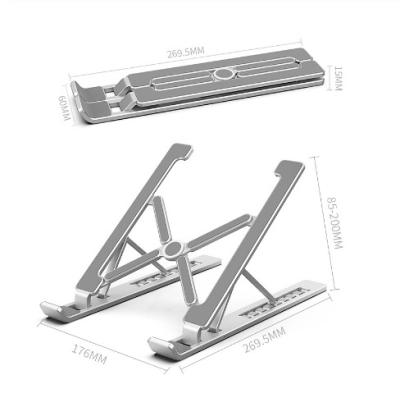 China Portable Notebook Desk Stand (Size) Angle Laptop Stand Aluminum Alloy Table Multi Adjustable Foldable Laptop Stand for sale