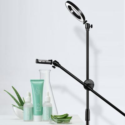 China 360 Degree Rotating Live Stream Video Remote LED Filling Tripod Stand Selfie Ring Light Broadcast Phone Holder for sale