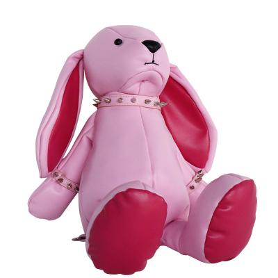 China PORTABLE China Factory Designed Cartoon Sound Doll Bunny Backpack Cool Gothic Custom Shape PU Backpack With Rivets for sale