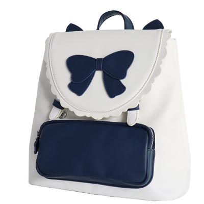 China High Quality PU Campus Lolita Girl School Bag With Bow Custom Style Lovely Backpack for sale