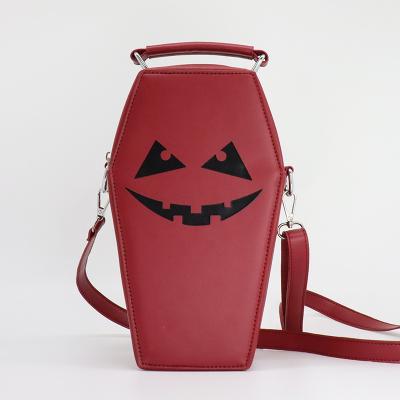 China PORTABLE Factory Halloween Custom Clips Novelty Shoulder Bag Gothic Pumpkin Coffin Cross - Body Bag For Women for sale