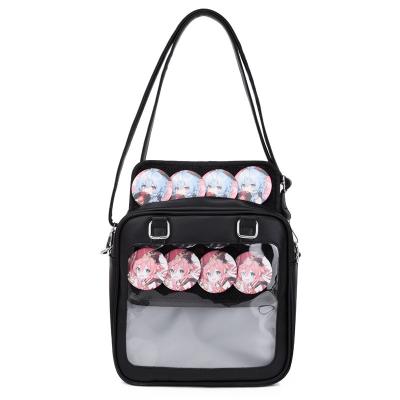 China Ita Clear Pvc Custom Made Hot Selling Casual Daily Window Shoulder Bag Carry Preschool Bag With Front High Quality For Girls for sale