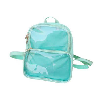 China High Quality Custom Design Clear Transparent Window Pin Display Bag Ita Backpack for sale