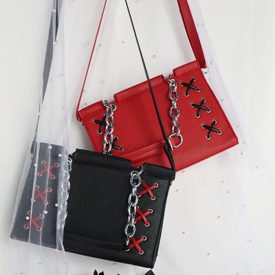 China Popular Custom Made Daily Life Shoulder Bag Jk Unifore Package With Chain Strap Woman Handbag With Tie for sale