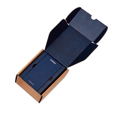 China Wholesale Recyclable Custom Logo Folding Corrugated Mail Mailer Announcement Box Gift Box Delivery Cardboard Corrugated Paper Shipping Packaging Box for sale