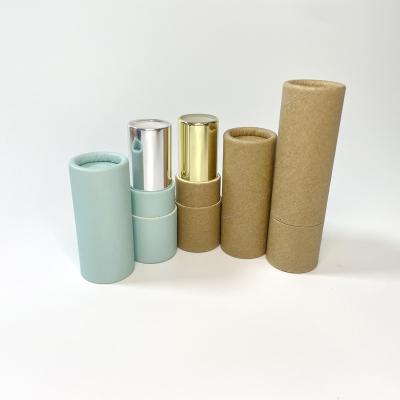 China Small Recyclable Lipstick Tube Packaging Paper Core 5g Air Freshener Lip Stick Plastic Paper Twist Up 0.3oz Recyclable Paper Tube For Lip Balm for sale