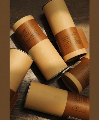 China Brand Cardboard Round Box Manufacturer Recyclable Custom Cylinder Kraft Paper Tubes Packaging Round Paper Box For Tea Coffee Bean Wine for sale